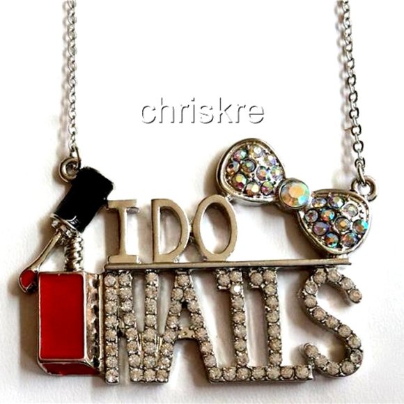 Nail Tech Cosmetology Stylist Necklace Gift I DO NAILS Mary Kay Silver Plated - Picture 5 of 8
